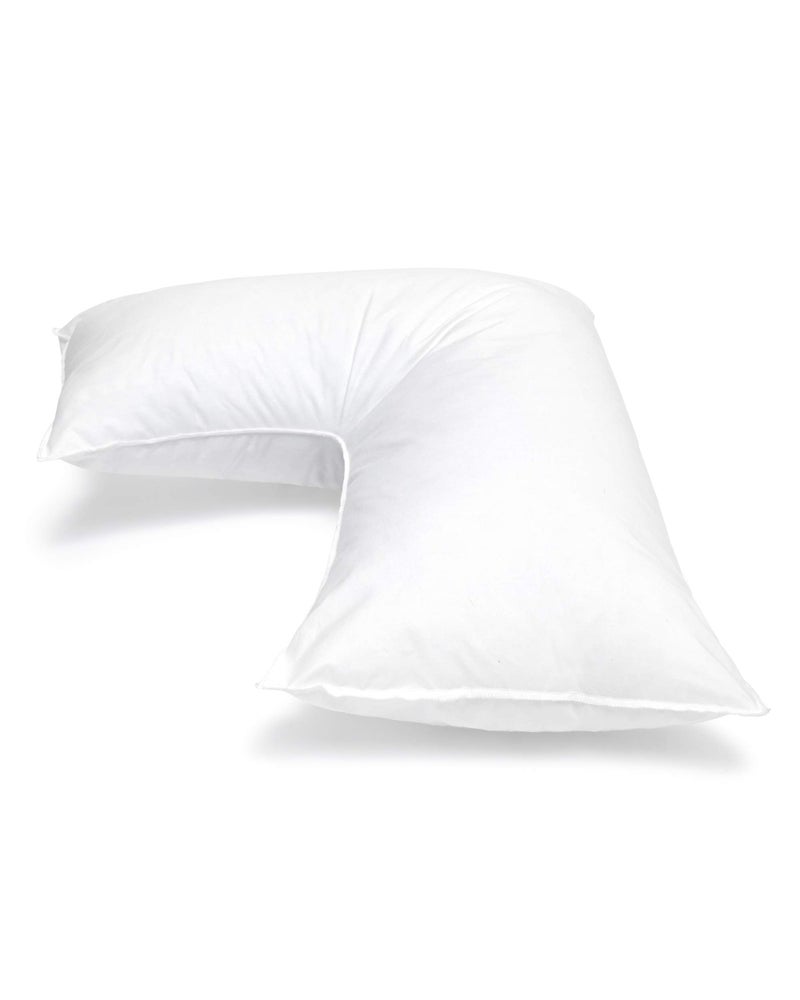 PILLOWS WITH A PURPOSE L Shaped Pillow Support for Head, Neck and Shoulders - White Cover Included - Image 3